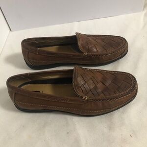 `Johnston Murphy Brown Sheep Skin woven Loafer - 61